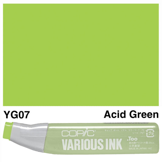 Copic Various Ink YG07 Acid Green - theartshop.com.au