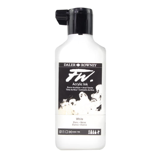 Daler FW Ink 180ml 011 White - theartshop.com.au