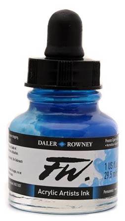 Daler FW Ink 29.5ml 120 Process Cyan - theartshop.com.au