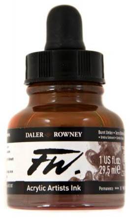 Daler FW Ink 29.5ml 223 Burnt Umber - theartshop.com.au