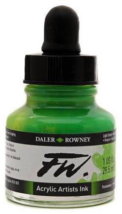 Daler FW Ink 29.5ml 348 Light Green - theartshop.com.au