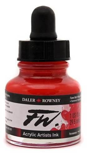 Daler FW Ink 29.5ml 517 Flame Red - theartshop.com.au