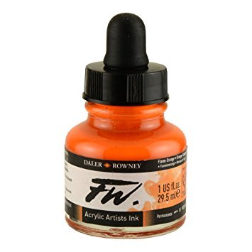 Daler FW Ink 29.5ml 687 Flame Orange - theartshop.com.au