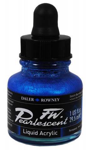 Daler FW Pearlescent Ink 29.5ml 112 Galactic Blue - theartshop.com.au
