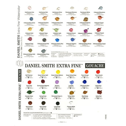Daniel Smith 266 Watercolor + 22 Gouache Dot Cards - theartshop.com.au