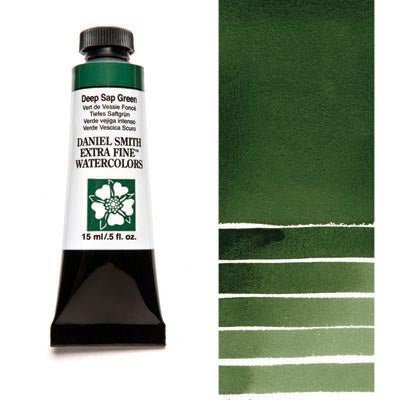 Daniel Smith Watercolour 15ml Deep Sap Green - theartshop.com.au