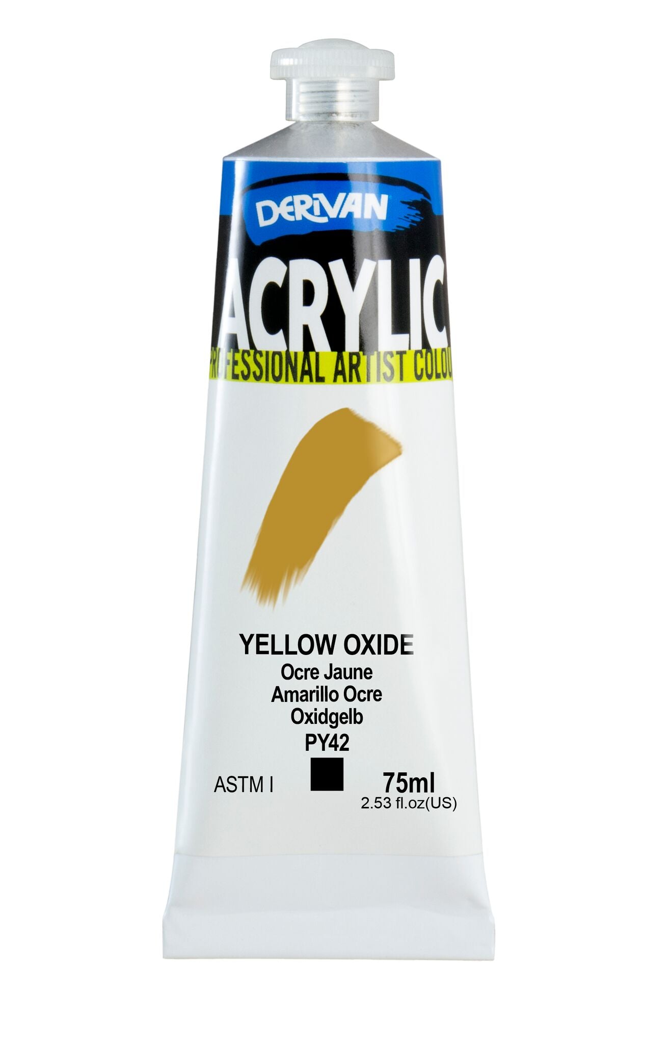 Derivan Artists Acrylic 75ml Yellow Oxide - theartshop.com.au