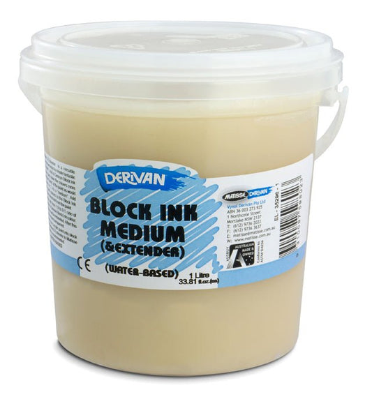 Derivan Block Ink Medium Extender 1 Litre - theartshop.com.au
