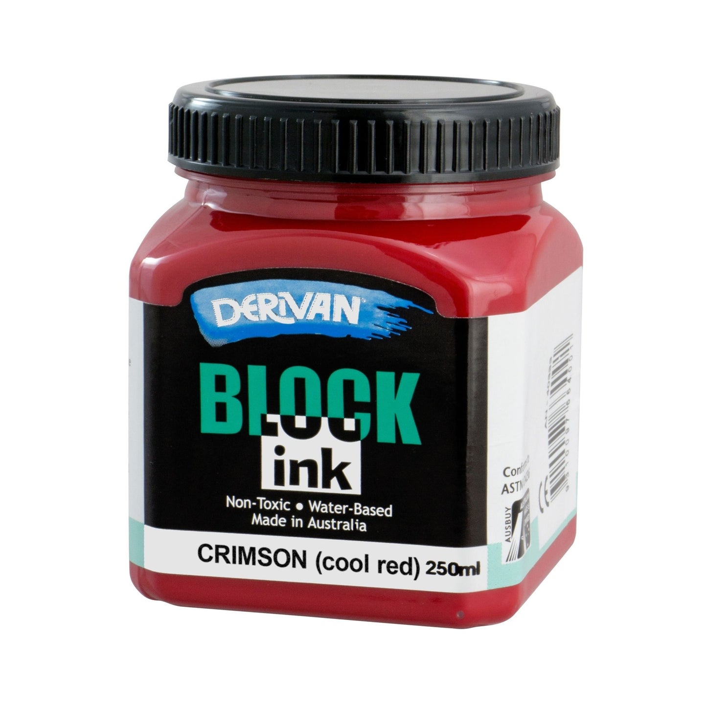 Derivan Block Printing Ink 250m Crimson (Cool Red) - theartshop.com.au