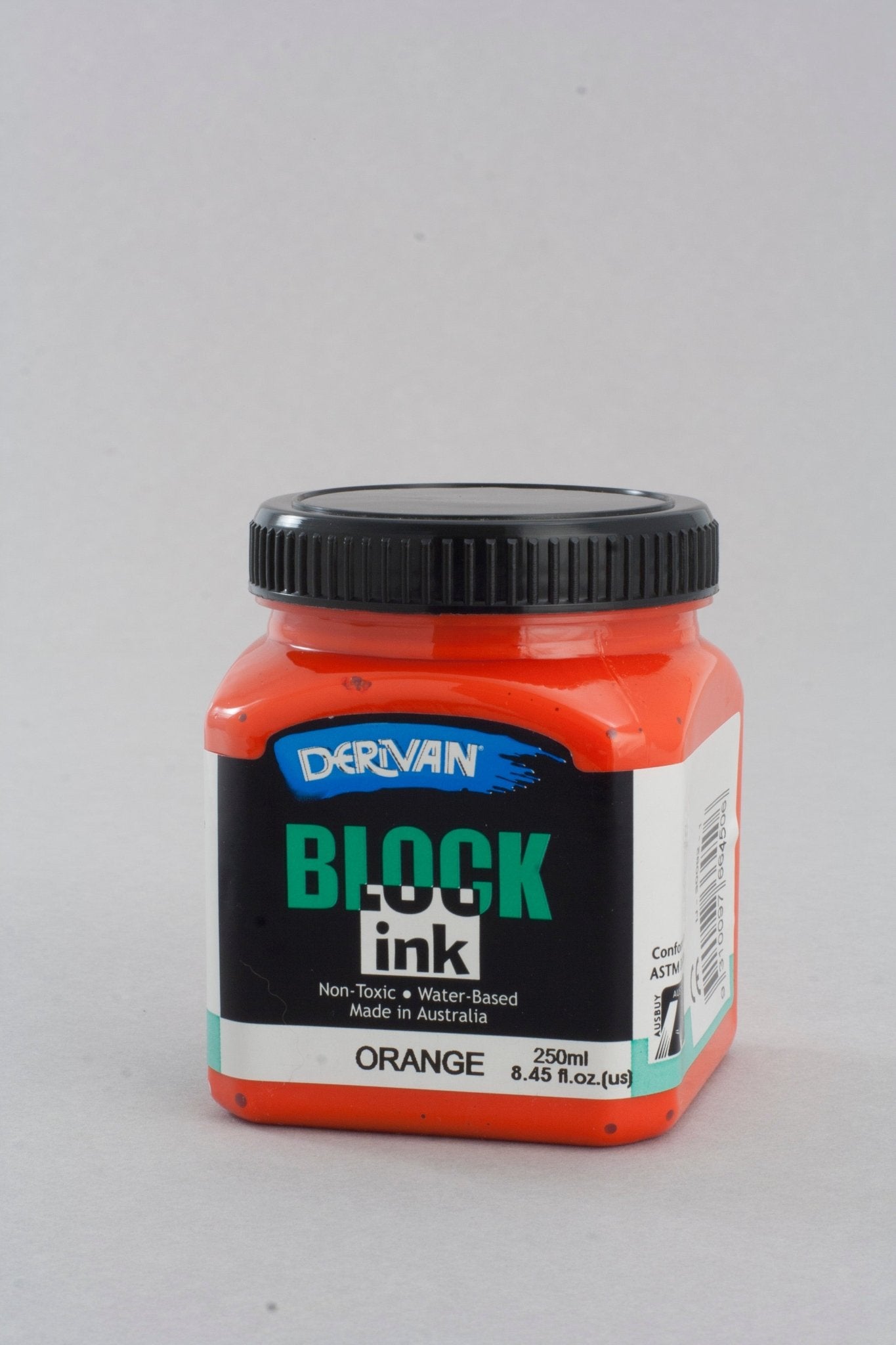 Derivan Block Printing Ink 250ml Orange - theartshop.com.au