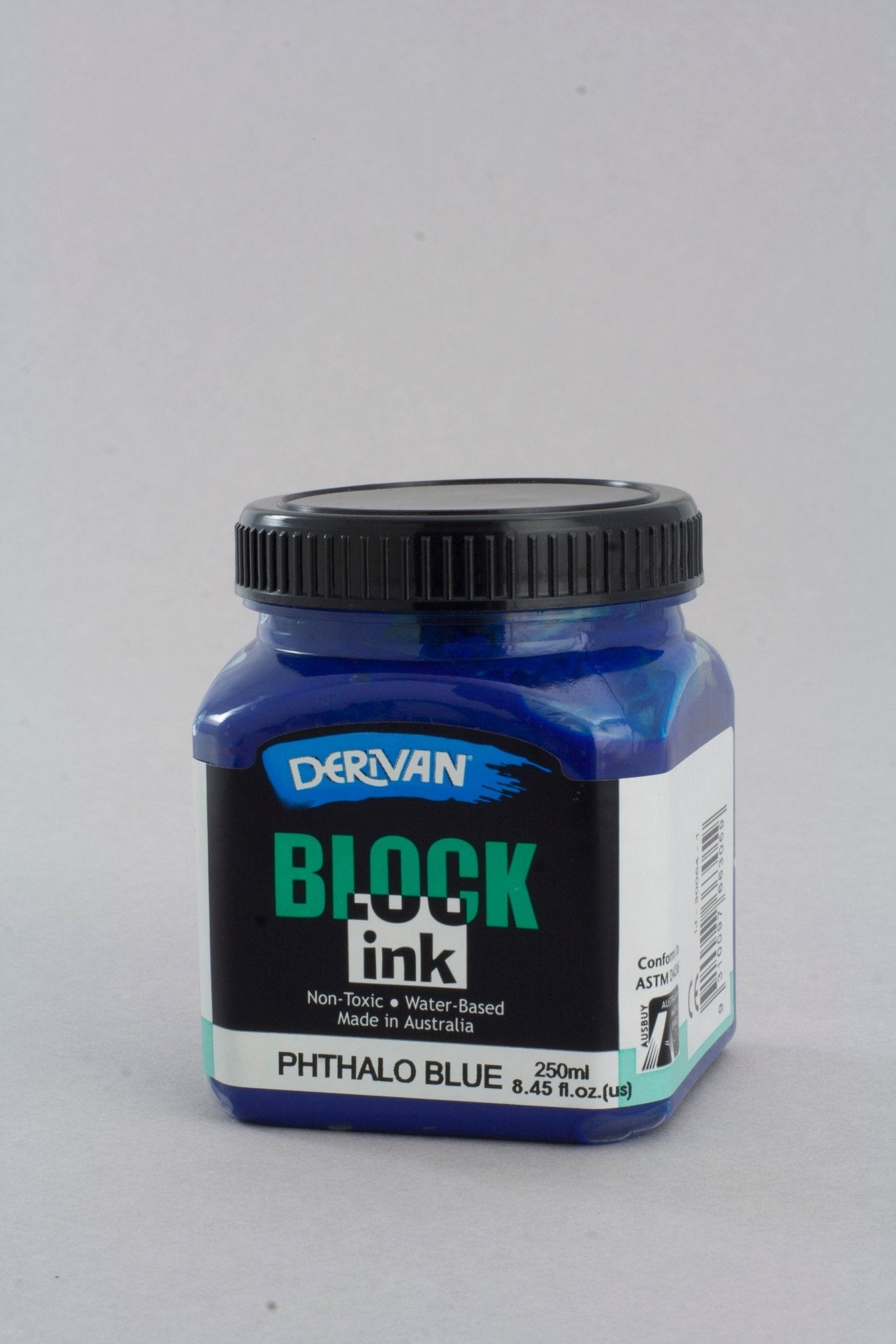 Derivan Block Printing Ink 250ml Phthalo Blue - theartshop.com.au