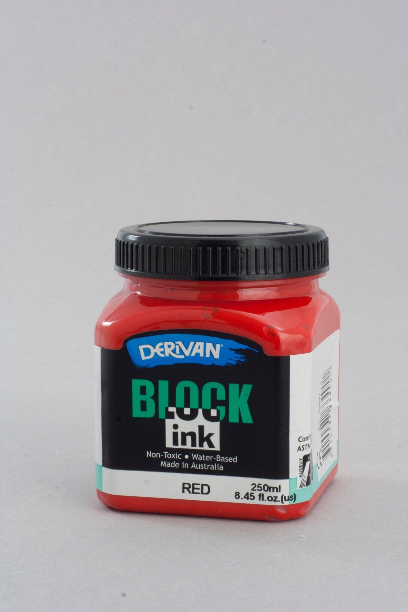 Derivan Block Printing Ink 250ml Red - theartshop.com.au