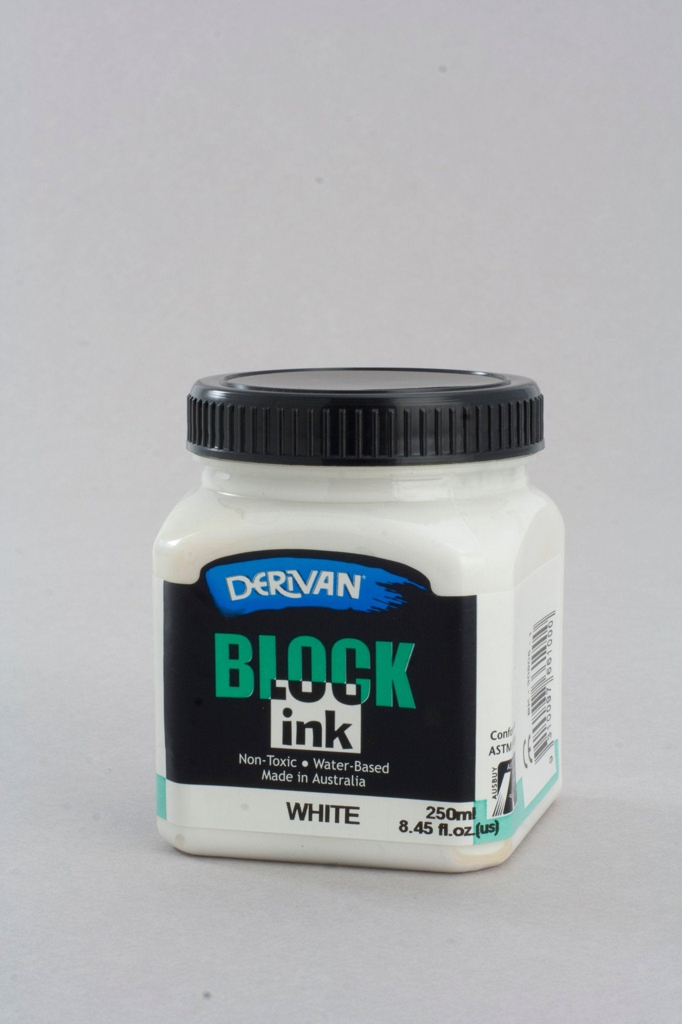 Derivan Block Printing Ink 250ml White - theartshop.com.au