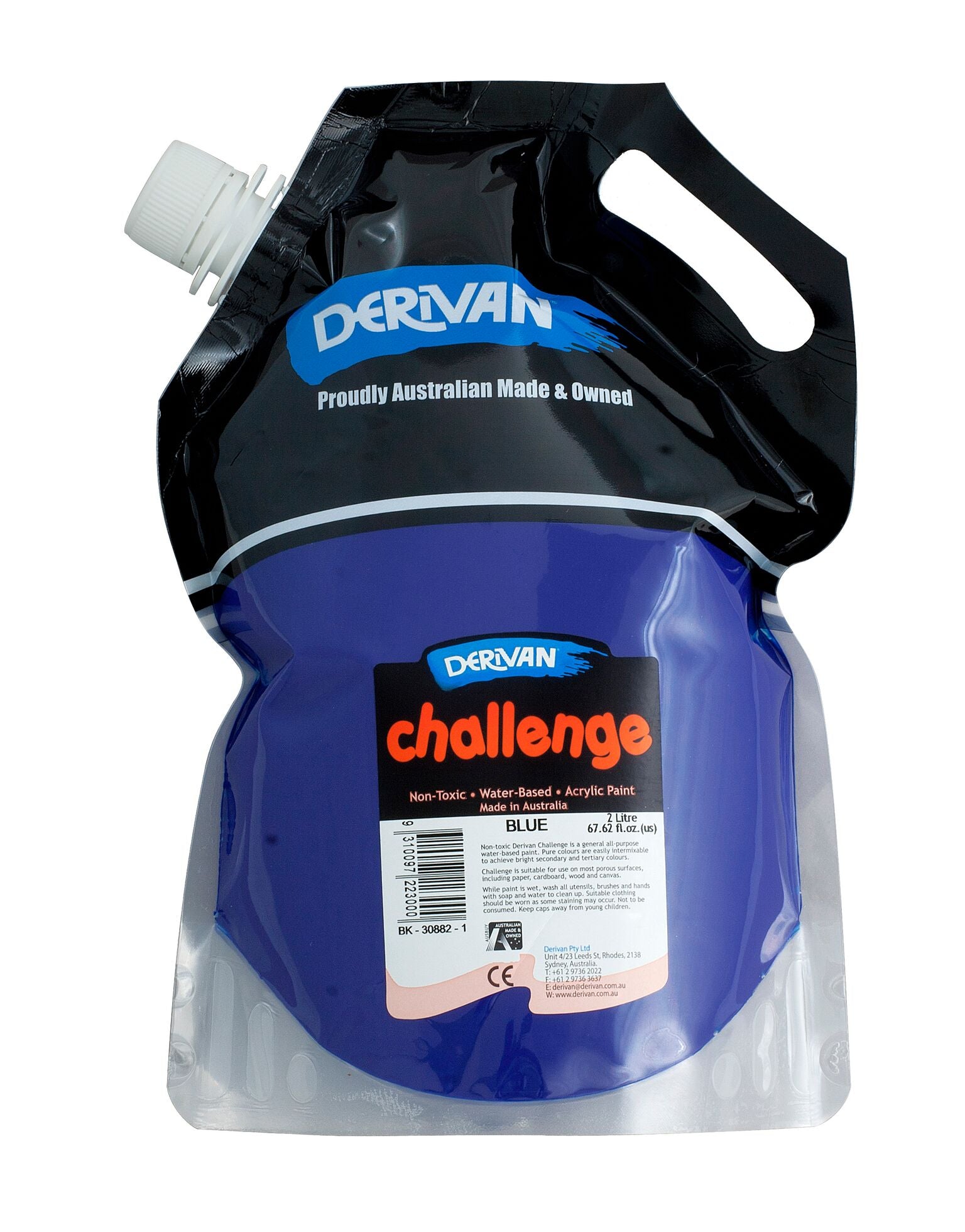 Derivan Challenge 2 Litre Blue – theartshop.com.au