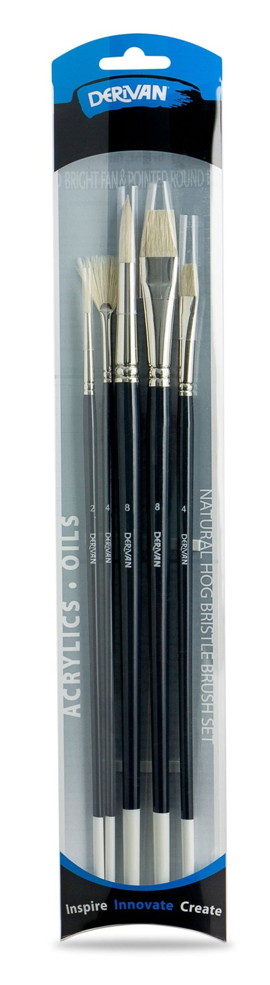 Derivan Fine Hog Bristle Set 5B - theartshop.com.au