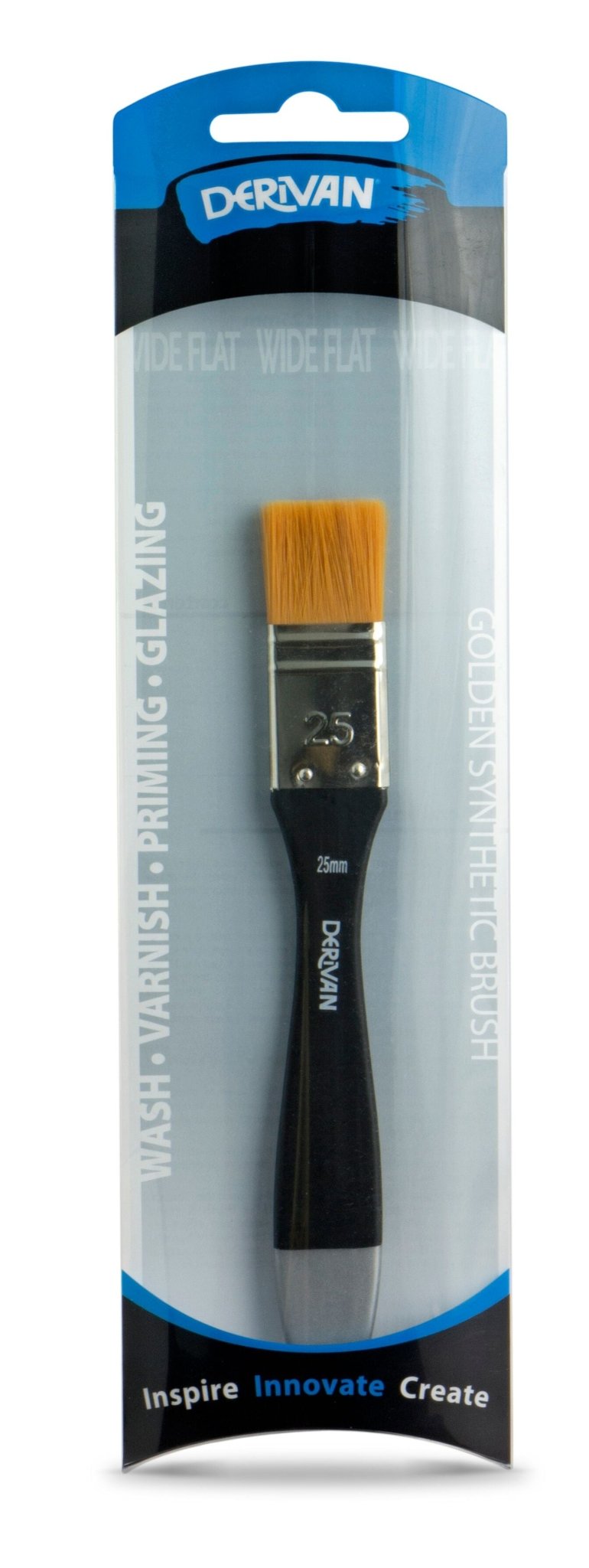 Derivan Flat Synthetic Brush 25mm - theartshop.com.au