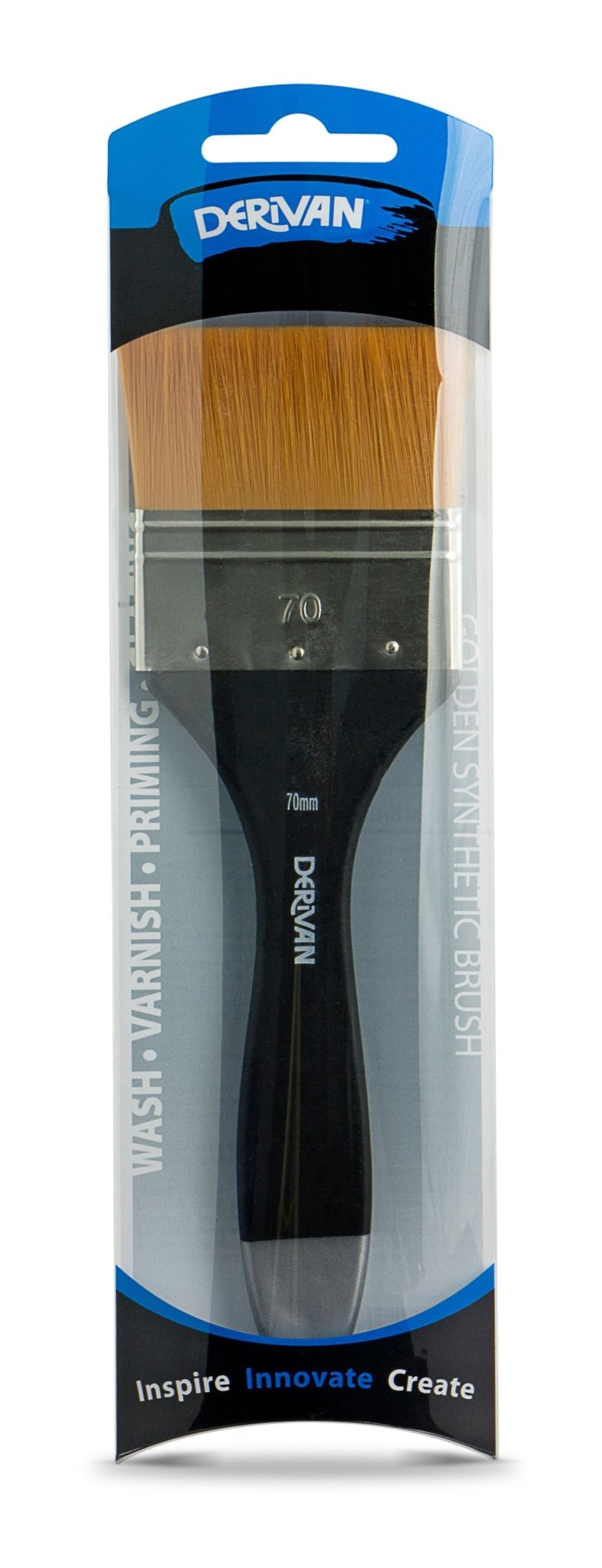 Derivan Flat Synthetic Brush 70mm - theartshop.com.au