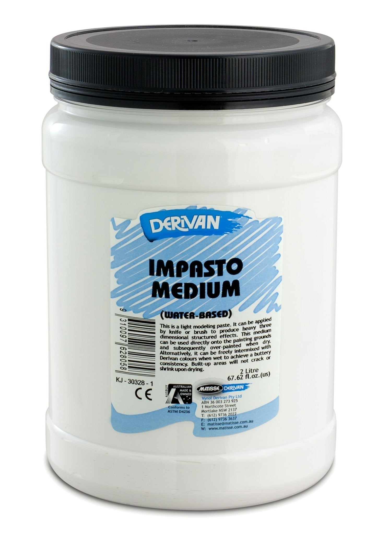Derivan Impasto Medium 2 Litre - theartshop.com.au