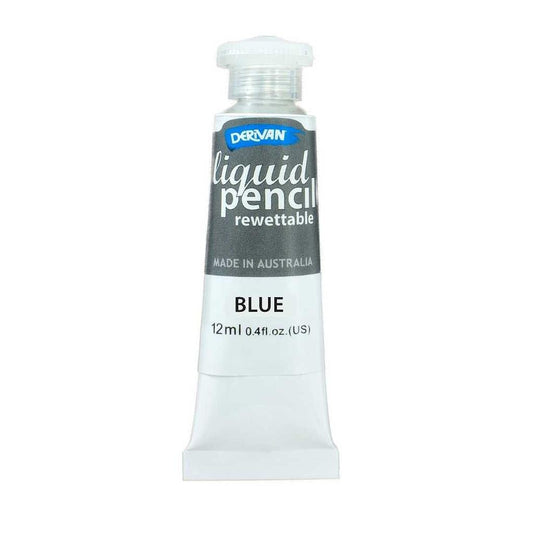 Derivan Liquid Pencil 12ml Rewettable Blue - theartshop.com.au