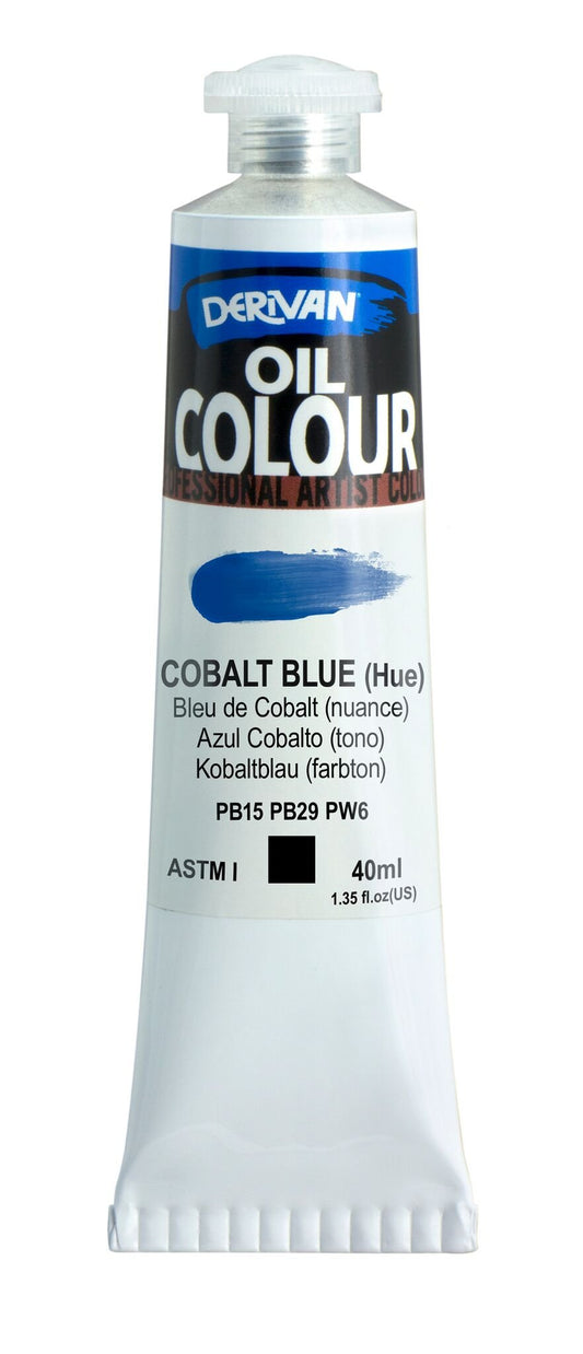 Derivan Oil Paint 40ml Cobalt Blue Hue - theartshop.com.au