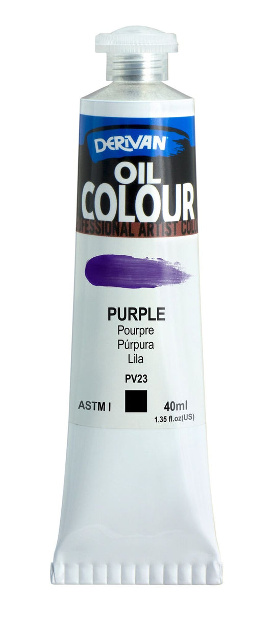 Derivan Oil Paint 40ml Purple - theartshop.com.au