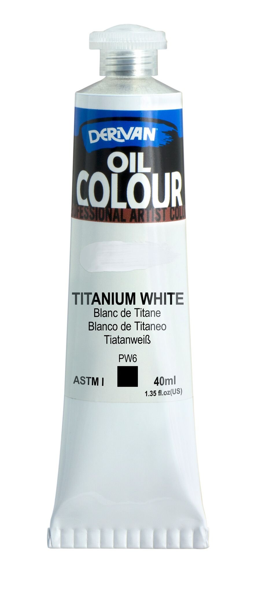 Derivan Oil Paint 40ml Titanium White - theartshop.com.au