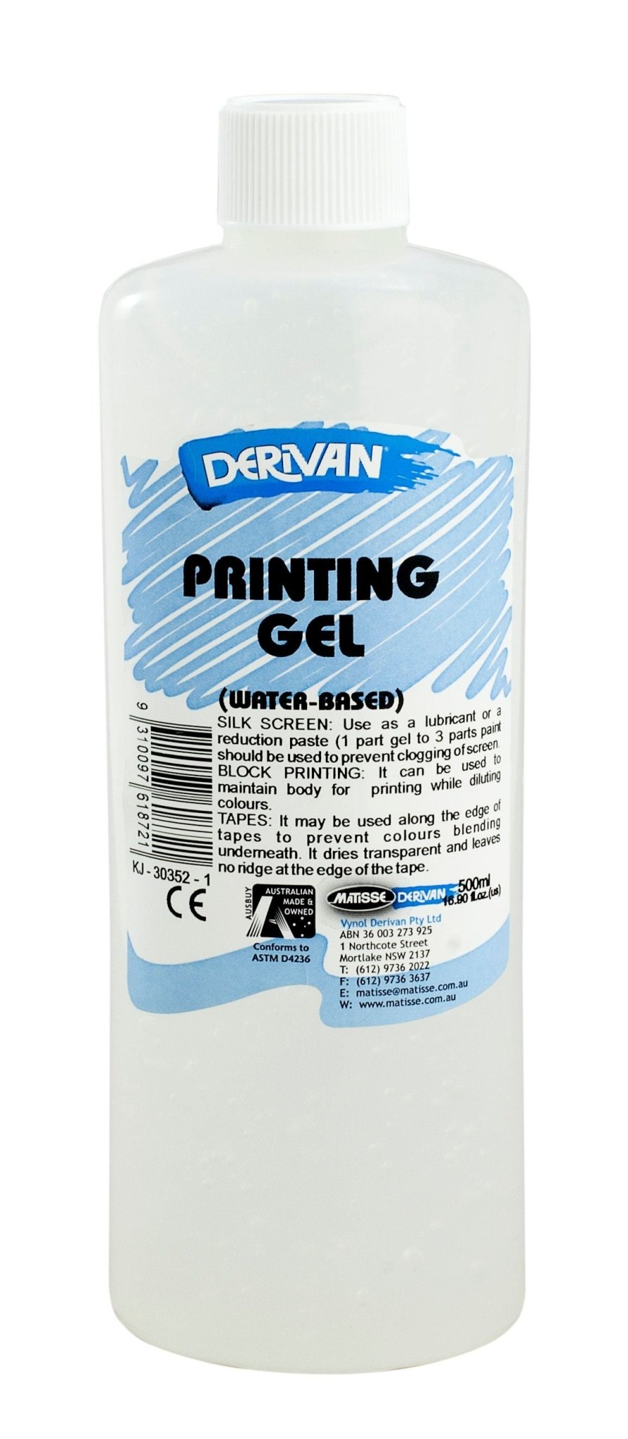 Derivan Printing Gel 500ml - theartshop.com.au