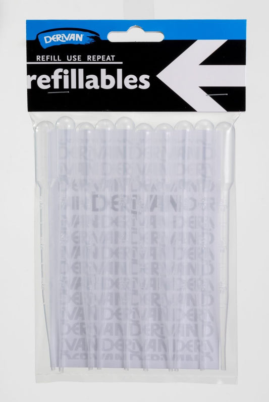 Derivan Refillables 10 x 3ml Plastic Pipette - theartshop.com.au