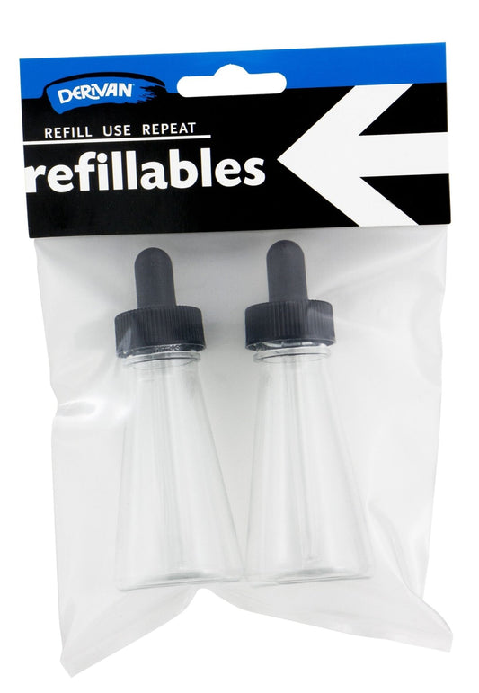 Derivan Refillables 2 x 45ml Bottles & Dropper - theartshop.com.au