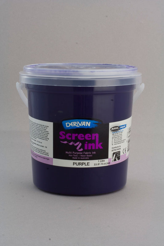 Derivan Screen Ink 1 Litre Purple - theartshop.com.au