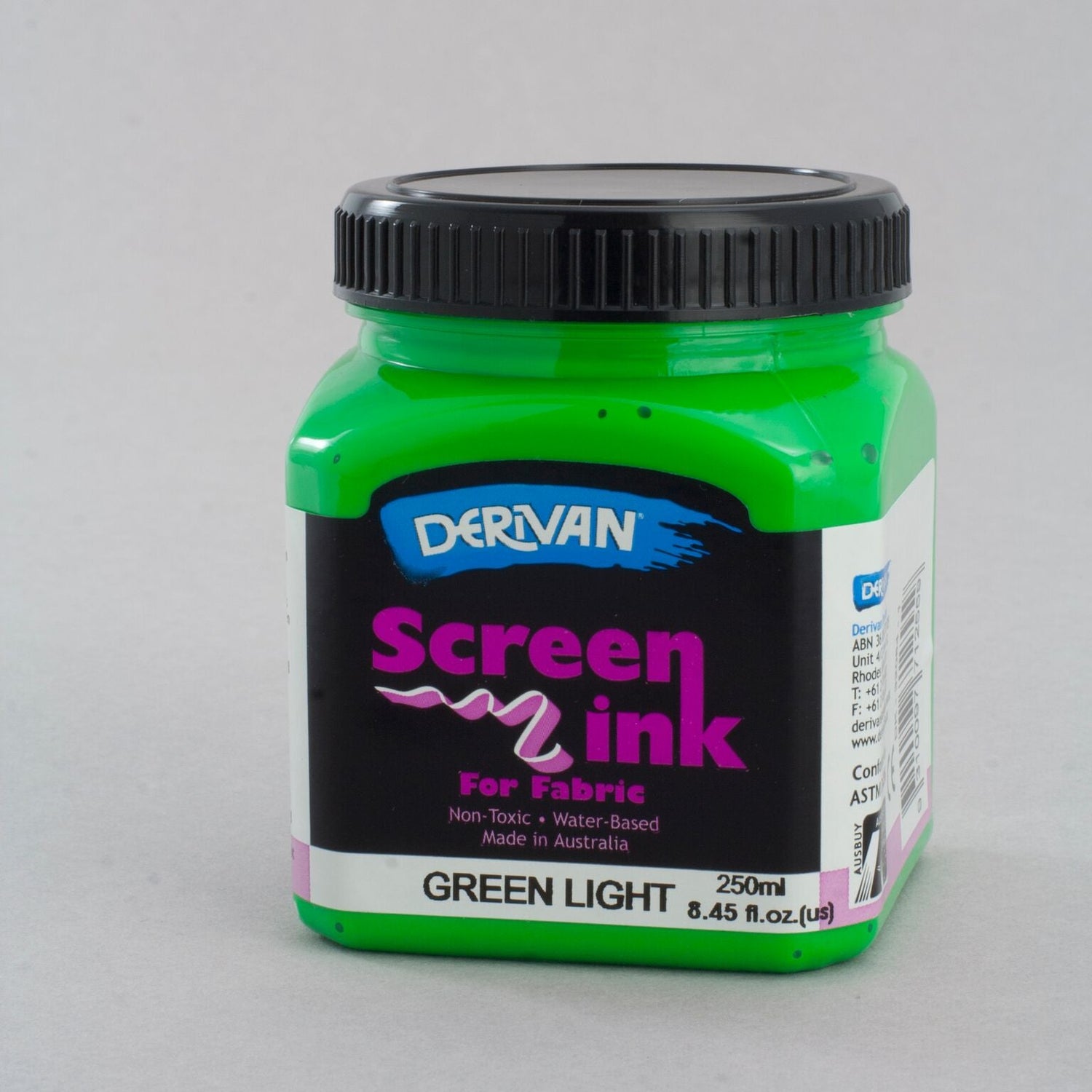 Derivan Screen Ink 250ml Green Light - theartshop.com.au