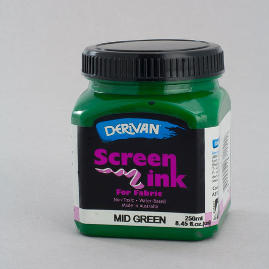Derivan Screen Ink 250ml Mid Green - theartshop.com.au