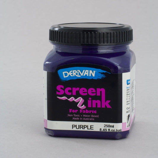 Derivan Screen Ink 250ml Purple - theartshop.com.au