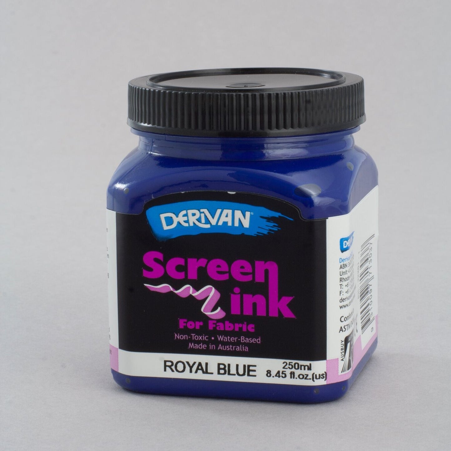 Derivan Screen Ink 250ml Royal Blue - theartshop.com.au