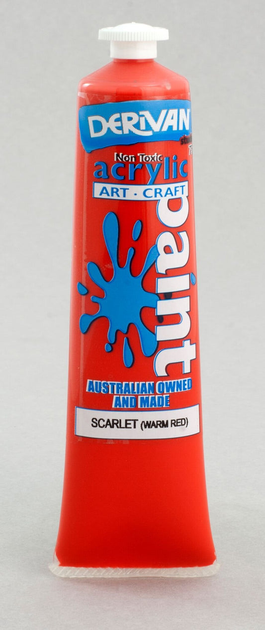 Derivan Student 75ml Scarlet Warm - theartshop.com.au