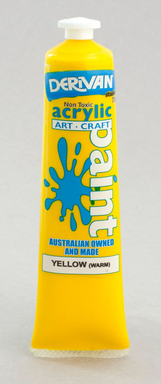 Derivan Student 75ml Yellow Warm - theartshop.com.au