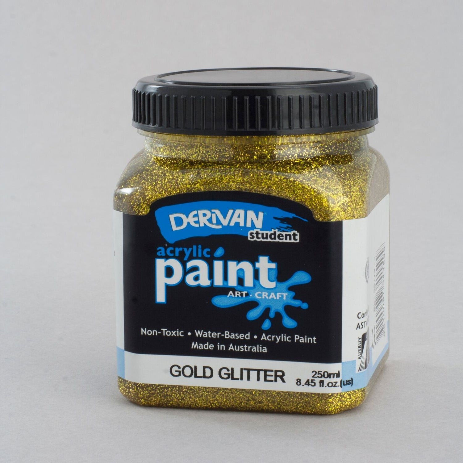 Derivan Students 250ml Gold Glitter - theartshop.com.au