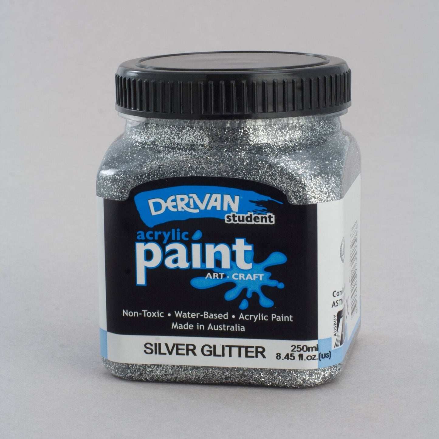Derivan Students 250ml Sliver Glitter - theartshop.com.au