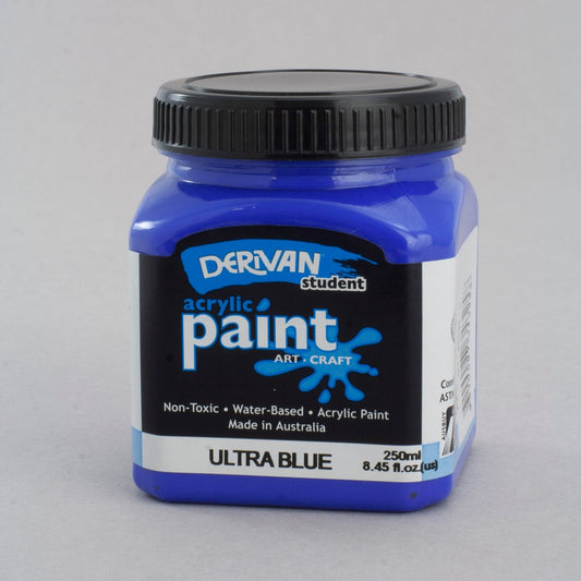 Derivan Students 250ml Ultra Blue (Warm) - theartshop.com.au