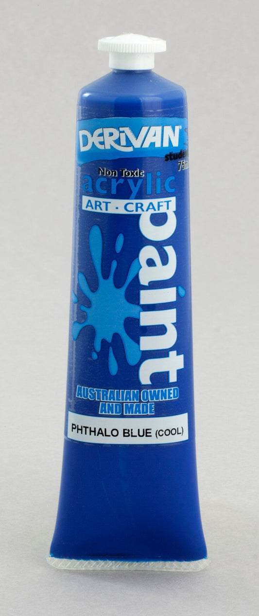 Derivan Students 75ml Phthalo Blue (Cool) - theartshop.com.au