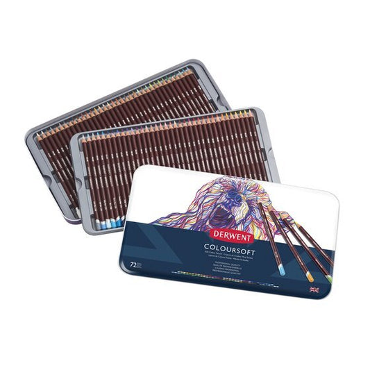 Derwent Coloursoft Pencils Tin 72 - theartshop.com.au