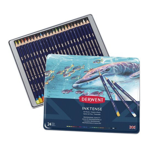 Derwent Inktense Pencils Tin 24 - theartshop.com.au