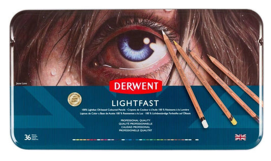Derwent Lightfast Tin 36 - theartshop.com.au
