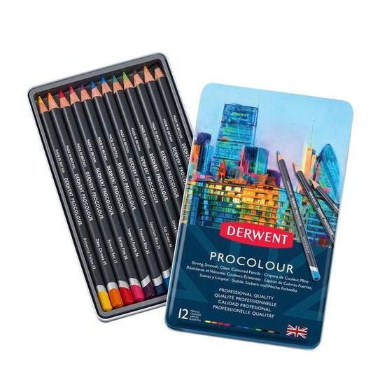 Derwent Procolour Tin 12 - theartshop.com.au