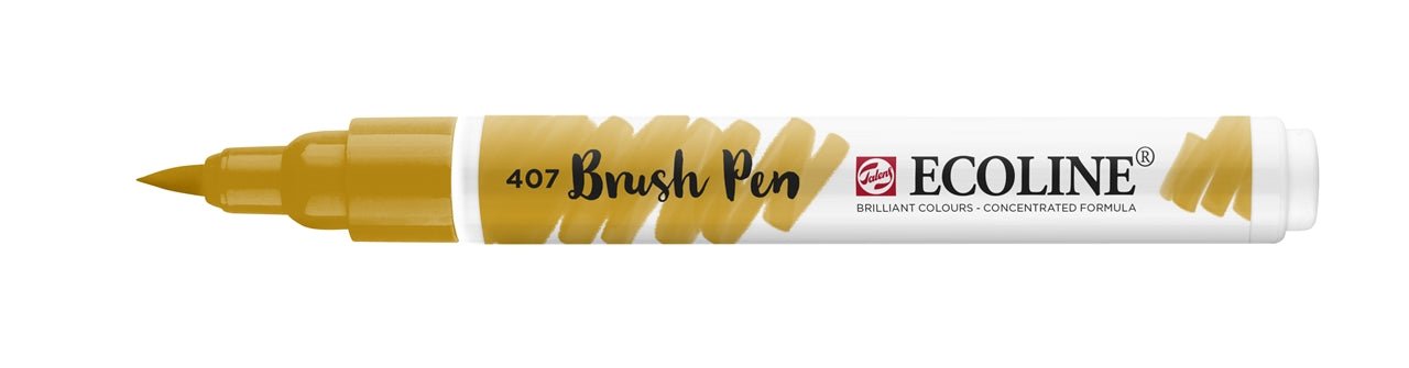 Ecoline Brush Pen 407 Deep Ochre - theartshop.com.au