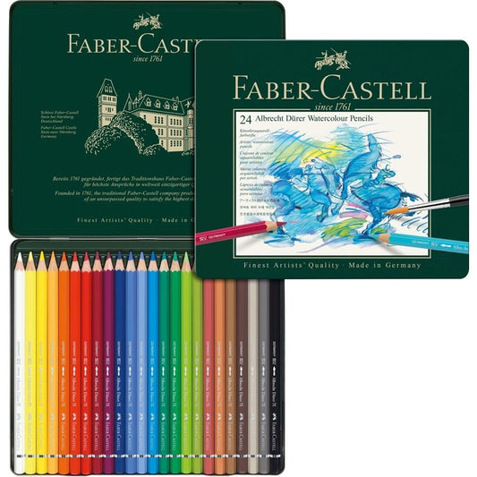 Faber Albrecht Durer Watercolour Pencil Tin 24 - theartshop.com.au