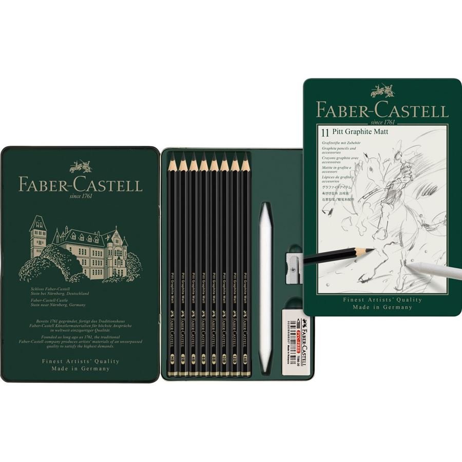 Faber Castell Pitt Graphite Matt Tin 11 - theartshop.com.au