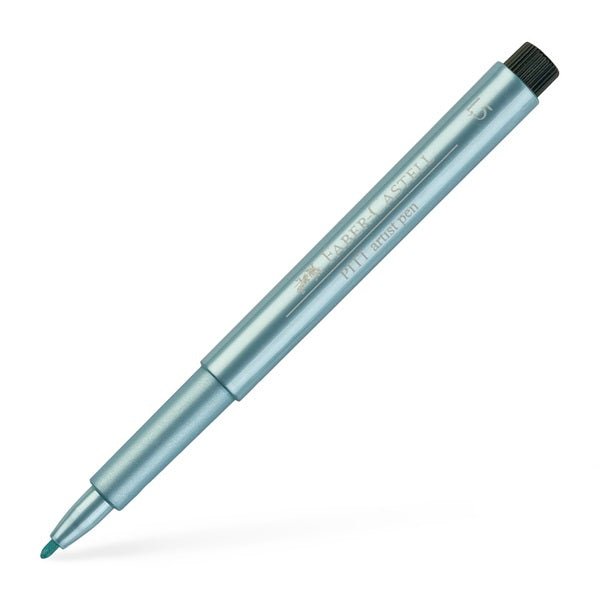 Faber Pitt Marker 1.5mm Metallic Blue - theartshop.com.au