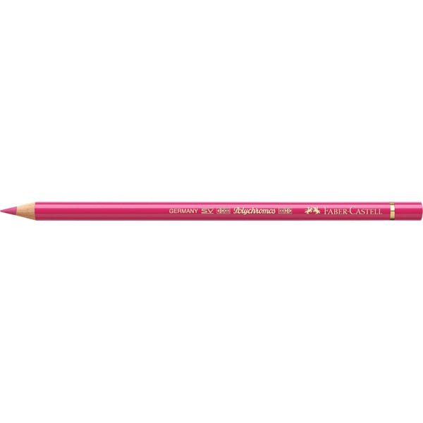 Faber Polychromos Pencil 124 Rose Carmine - theartshop.com.au