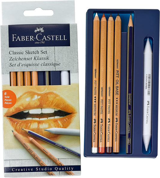 Faber Studio Mixed Media Classic Sketch Set Asstd (Bx 6) - theartshop.com.au